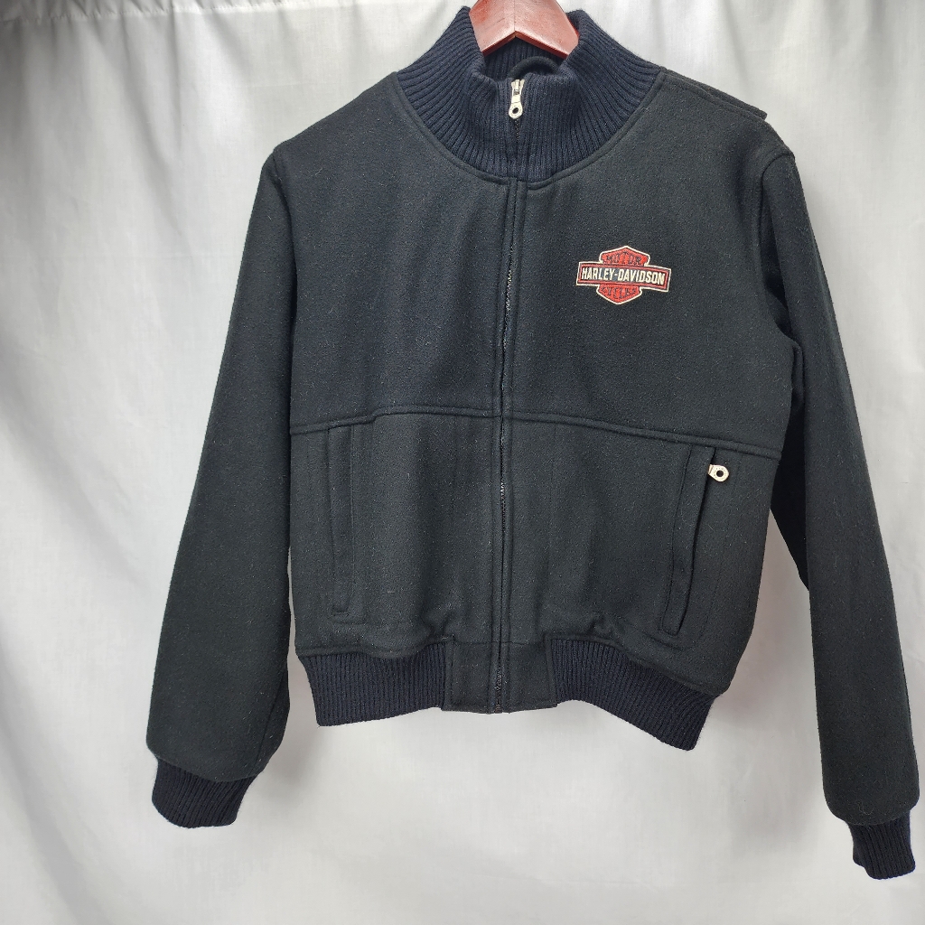 Harley-Davidson Merino Wool Black Jacket Women's Size Medium